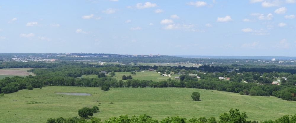 View from Wells Overlook Park looking north toward Lawrence, Kansas